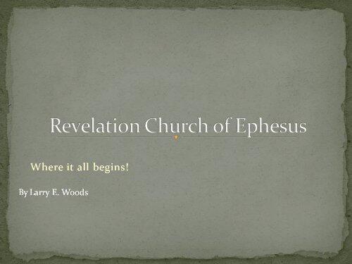 Revelation Church of Ephesus