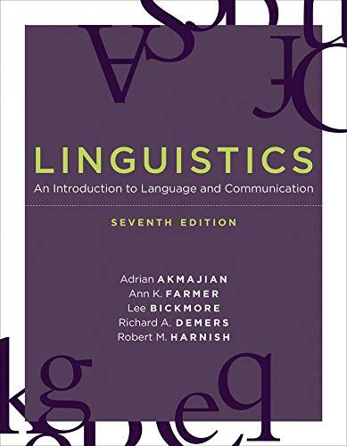 Linguistics: An Introduction to Language and Communication (Seventh Edition)