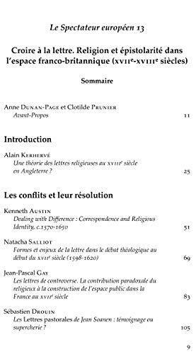 Croire à la lettre : Religion et épistolarité dans l'espace franco-britannique (XVIIe - XVIIIe siècl