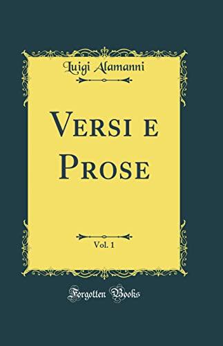 Versi e Prose, Vol. 1