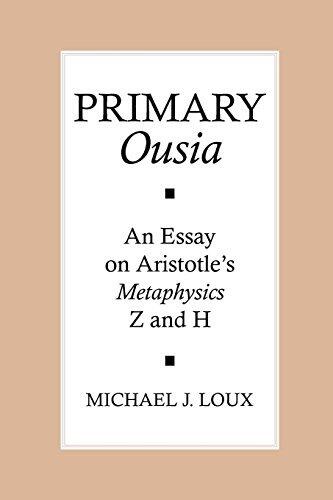 Primary Ousia: An Essay on Aristotle's Metaphysics Z and H
