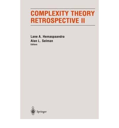 Complexity Theory Retrospective: No. 2
