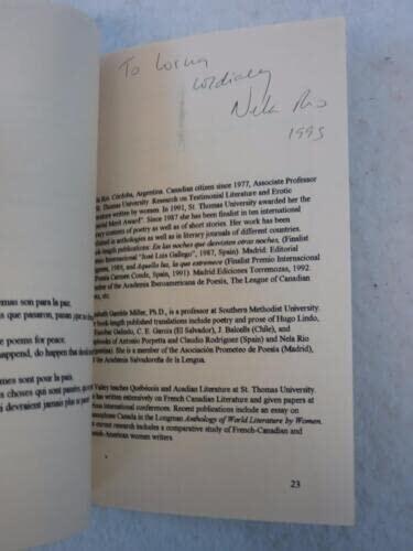 Rare SIGNED LIMITED ED. Nela Rio THE VOICE OF SILENCE A Selection of Poems 1995 47/50 [Hardcover]