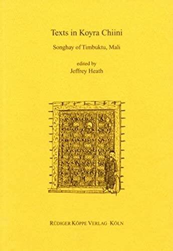 Texts in Koyra Chiini: Songhay of Timbuktu, Mali