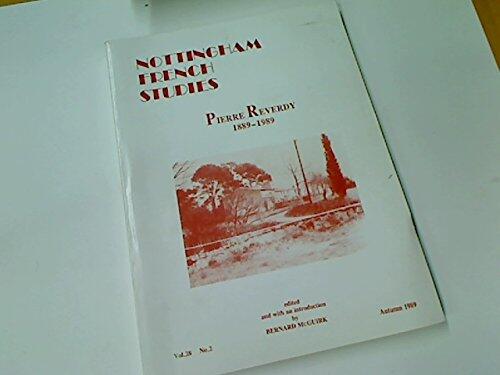 Nottingham French Studies, Vol. 28, No. 2: Pierre Reverdy 1889-1989