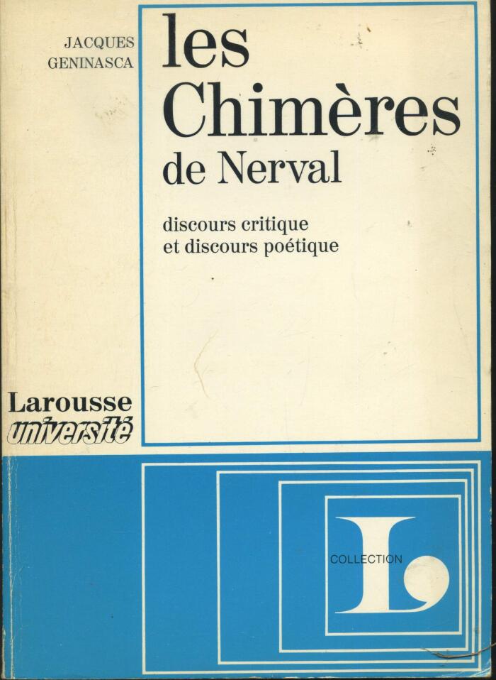 Les Chimères De Nerval - Discours Critique et Discours Poétique