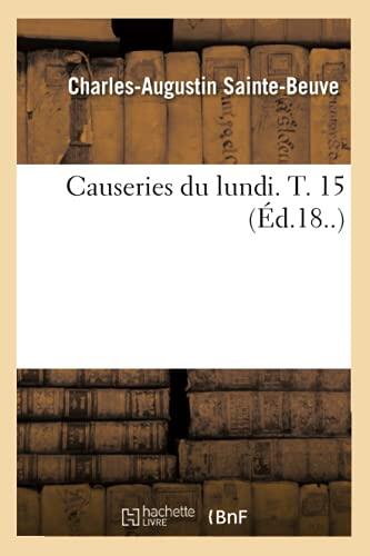 Causeries du lundi. T. 15