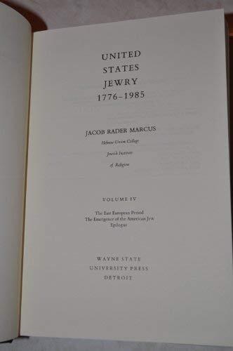 United States Jewry, 1776-1985