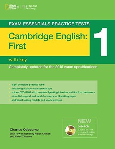 Exam Essentials: Cambridge First Practice Tests 1 w/key + DVD-ROM