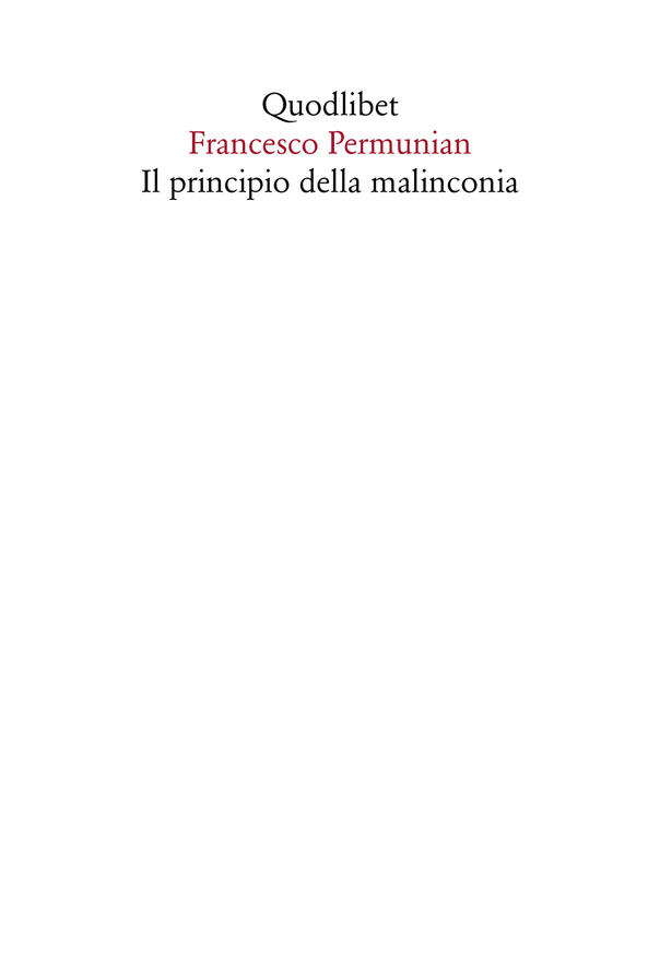 Il principio della malinconia