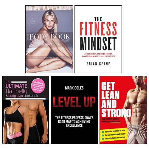 The Body Book, Level Up, The Fitness Mindset, The Ultimate Flat Belly & Body Plan Cookbook, Get Lean And Strong 5 Books Collection Set