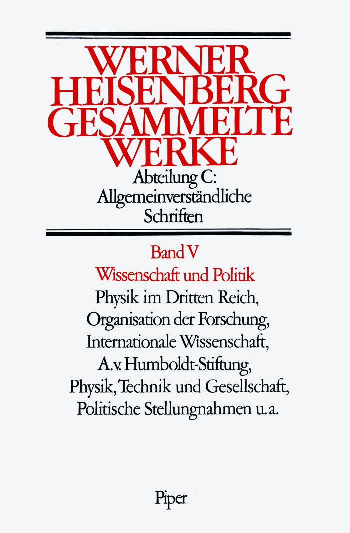 Wissenschaft und Politik: Gesammelte Werke 5