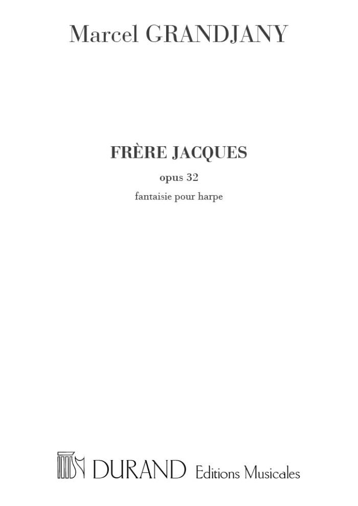 Partitions Classique: Durand Grandjany - Frere Jacques - Harpe