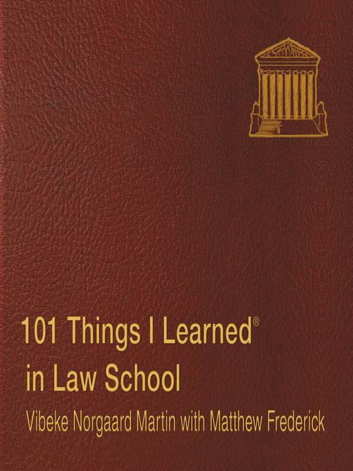 101 Things I Learned- In Law School