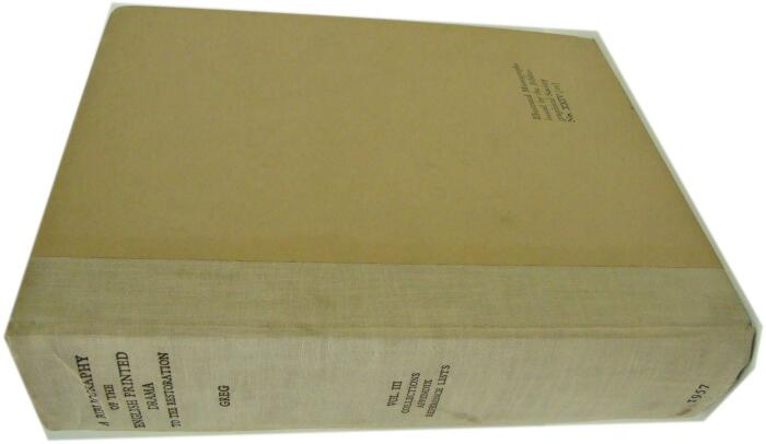 A Bibliography of the English Printed Drama to the Restoration