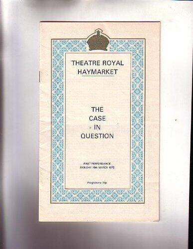 The Case in Question (London Theatre Program 1975)