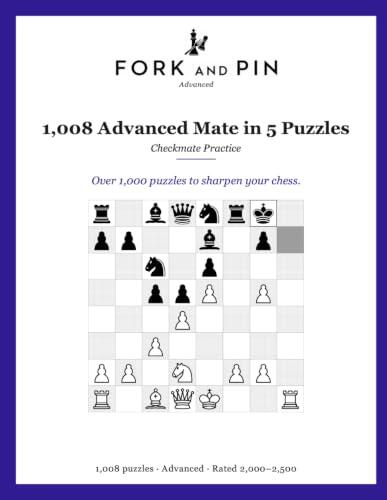 1,008 Advanced Mate in 5 Puzzles: Checkmate Practice