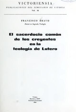 El sacerdocio común de los creyentes en la teología de Lutero