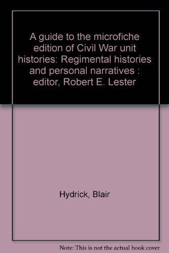 A Guide to the Microfiche Edition of Civil War Unit Histories: Regimental Histories and Personal Narratives (Part 1): The Confederate States of America and Border States