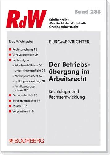 Der Betriebs�bergang im Arbeitsrecht