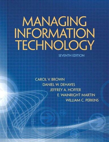Managing Information Technology: What Managers Need to Know