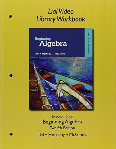 Video Library Workbook for Beginning Algebra
