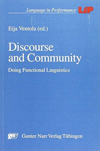 Discourse and community: Doing functional linguistics
