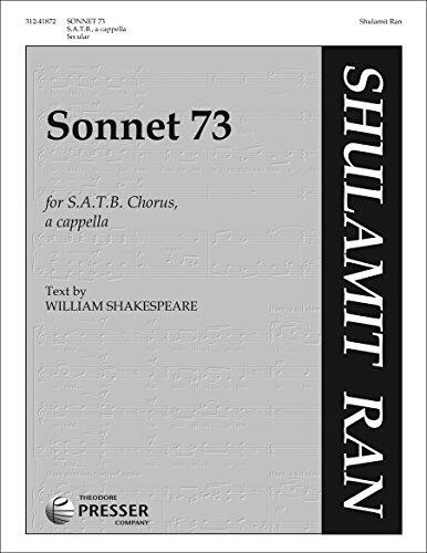 Sonnet 73 for SATB Chorus A Cappella