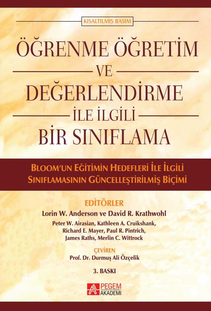 Öğrenme Öğretim ve Değerlendirme ile İlgili Bir Sınıflama
