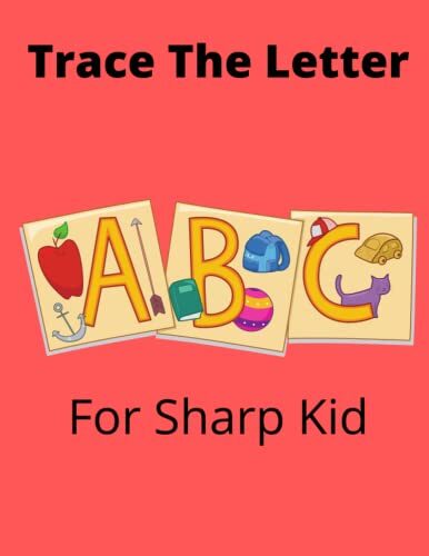Trace the letter for sharp kid: Tracing of letter A - Z for children