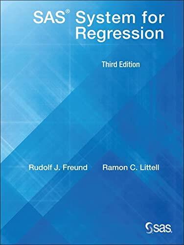 SAS System for Regression, 3rd Edition