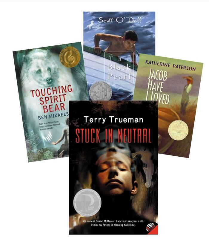 Classroom Library Award Winning Books: The Marvelous Misadventure of Sebastian; Stuck in Neutral; the Cay; Ice Drift; Sailor Returns; a Wrinkle in Time; Dovey Coe; Racing the Sun; Shooting the Moon; Each Little Bird That Sings