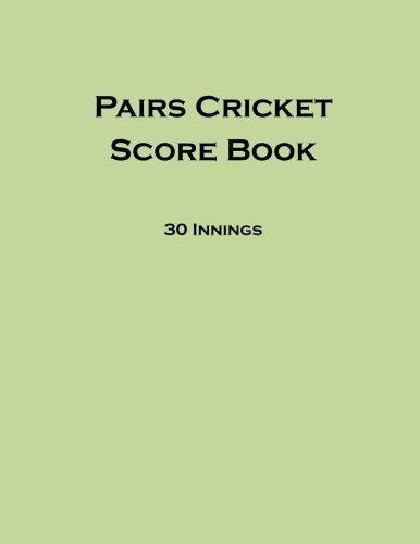 Pairs Cricket Score Book
