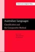 Australian Languages: Classification and the comparative method