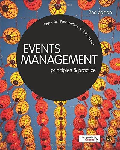 Events Management: Principles and Practice