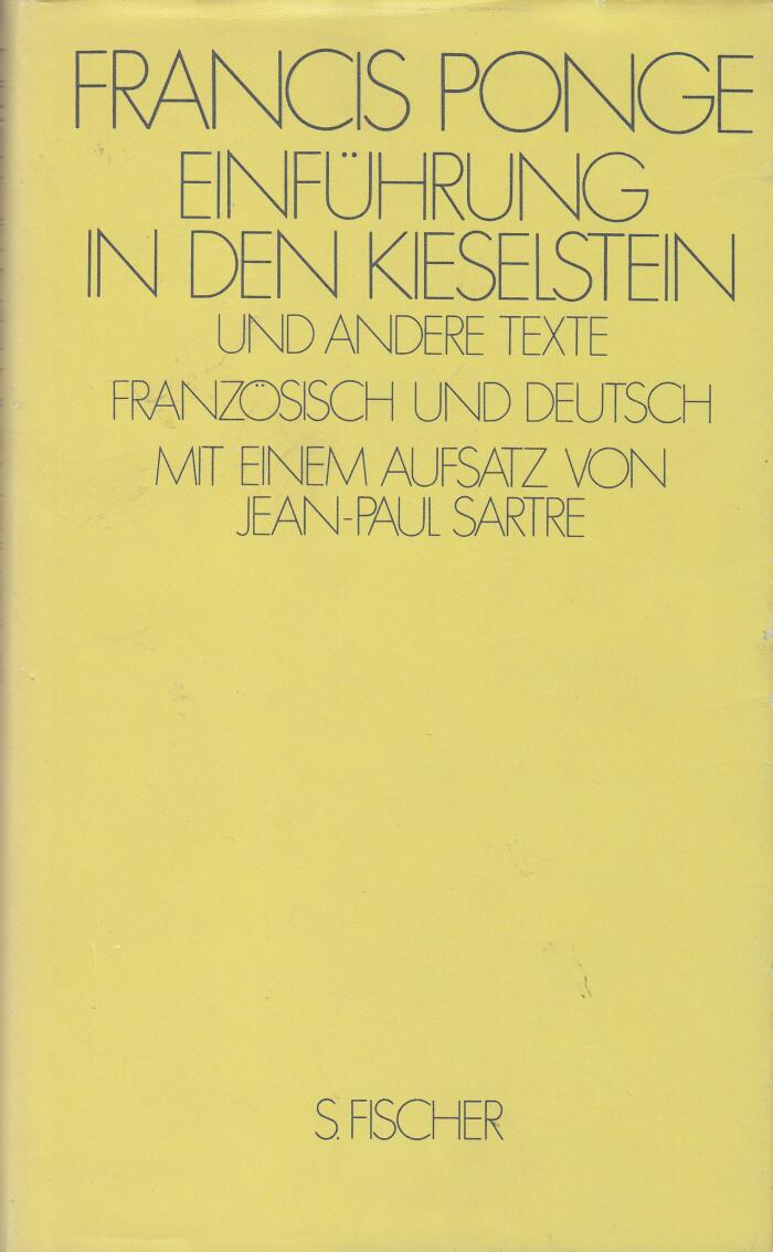 Einführung in den Kieselstein und anderer Texte