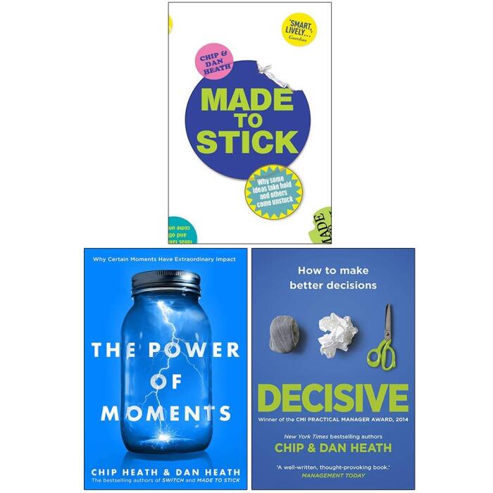 Made to Stick: The Power of Moments, Decisive: How to Make Better Decisions