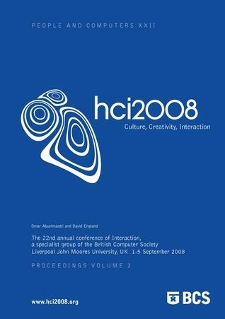 Proceedings of HCI 2008 (Vol. 2) - Culture, Creativity, Interaction