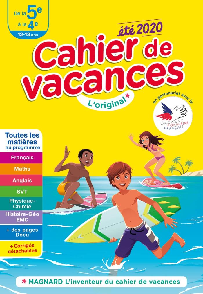Cahier de vacances 2020, de la 5e vers la 4e: Toutes les matières