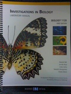 Investigations in Biology Laboratory Manual - Biology 1120 - Custom for the University of Tennessee - Chattanooga