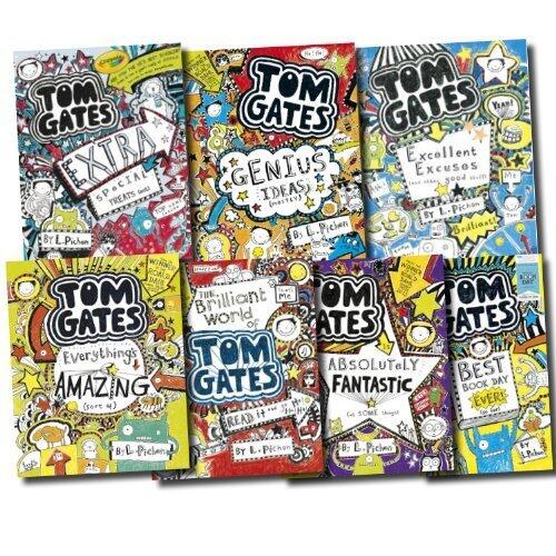 The Brilliant World of Tom Gates, Excellent Excuses, Everything's Amazing , Genius Ideas, Best Book Day Ever! , Extra Special Treats, Tom Gates is Absolutely Fantastic