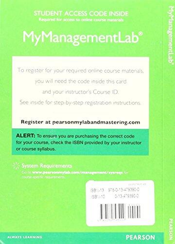 2017 MyLab Management with Pearson eText (Access Card for Fundamentals of Management)