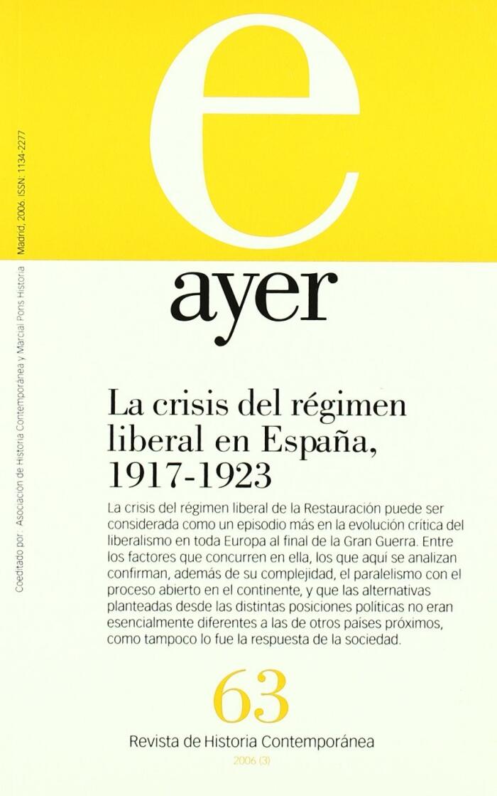 La crisis del régimen liberal en España, 1917-1923