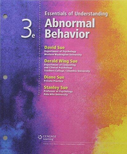 Bundle: Essentials of Understanding Abnormal Behavior, Loose-leaf Version, 3rd + MindTap Psychology, 1 term (6 months) Printed Access Card + Fall 2017 Activation Printed Access Card