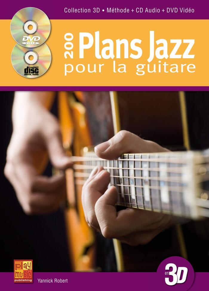 200 plans jazz pour la guitare en 3D +CD+DVD