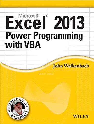 Microsoft Excel 2013 Power Programming with VBA