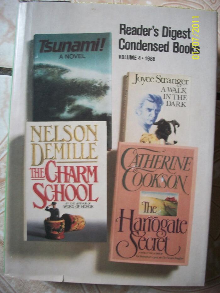 Reader's Digest Condensed Books; 1988 #4, Volume 179: Tsunami / The Harrogate Secret / The Charm School / A Walk in the Dark