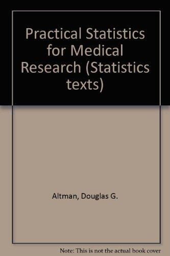 Practical Statistics for Medical Research