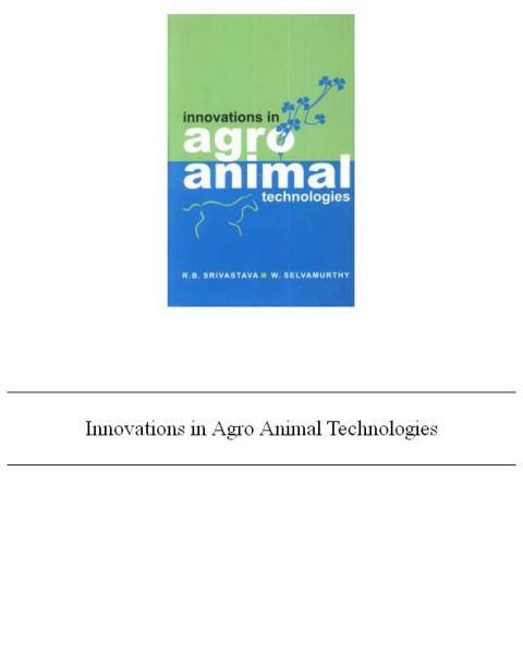 Innovations in Agro Animal Technologies