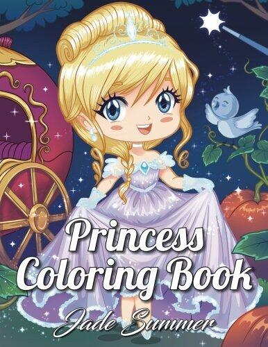 Princess Coloring Book: An Adult Coloring Book with Cute Kawaii Princesses, Classic Fairy Tales, and Fun Fantasy Scenes for Relaxation